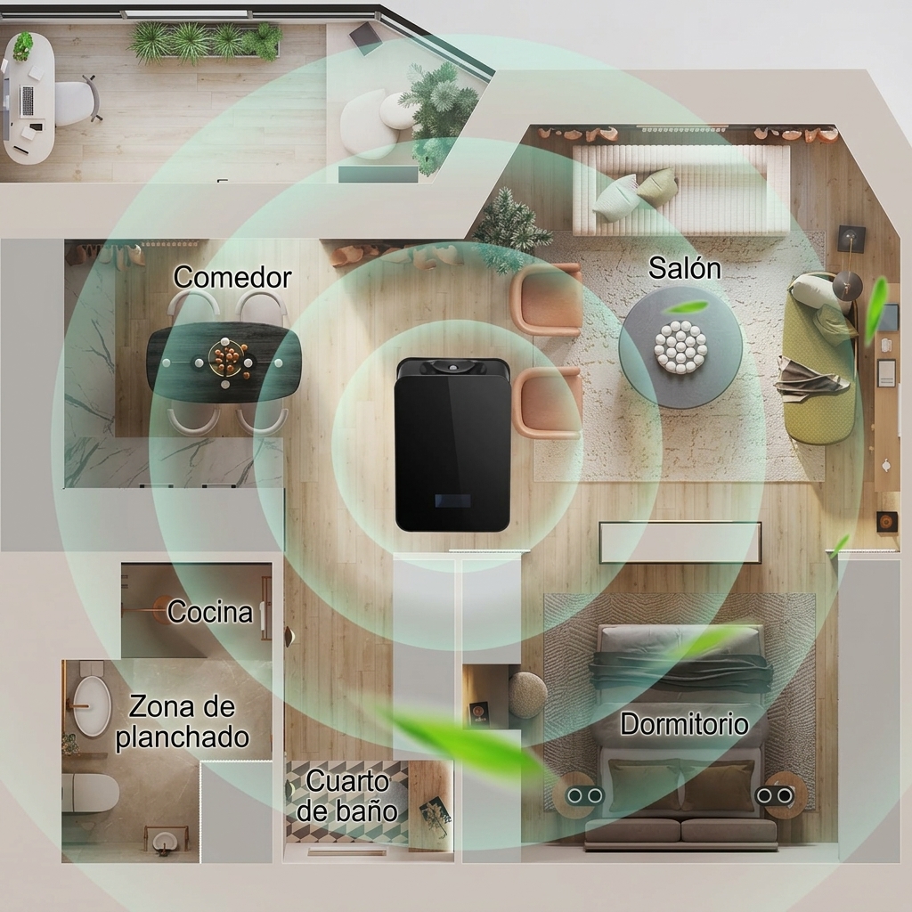 Purificador de aire aromático, difusor de aceites esenciales inteligente Bluetooth de 180 ml, difusor de aromas HVAC sin agua de 2000 pies cuadrados, utiliza tecnología de aire frío, adecuado para uso en el hogar, la oficina y hoteles.