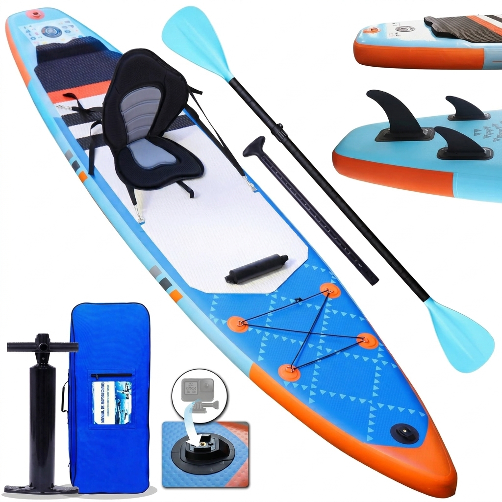 Tabla de paddle surf hinchable (SUP), set con accesorios completos, 330 x 76 x 15 cm, capacidad de carga hasta 150 kg