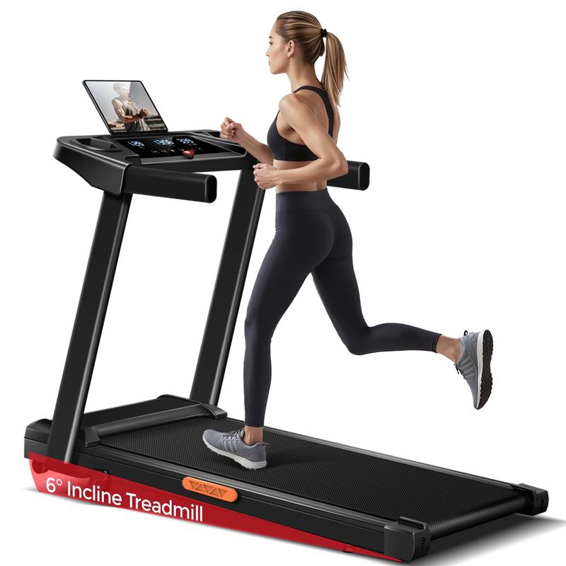 Cinta de correr inclinada con mango con para el hogar y la Oficina, cinta de correr con con almohadilla para caminar, capacidad de peso de 265 libras, cintas de correr plegables silenciosas de 2,5HP, tres pantallas LED