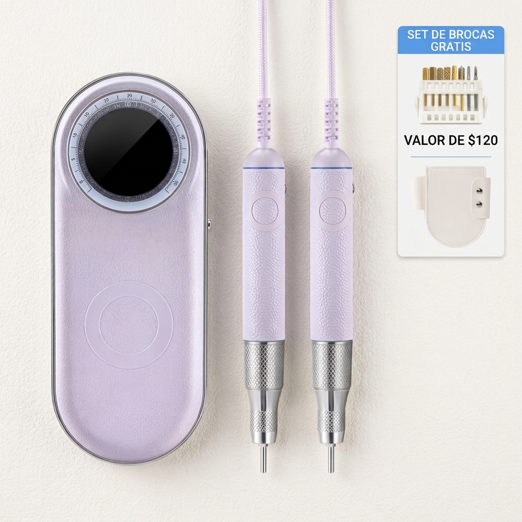 Pulidora de uñas eléctrica profesional, 50.000 RPM, recargable, con modo silencioso por IA y mango de 3 mm de diámetro, parada automática, segura y fiable. Ideal para técnicos de salones de uñas como herramienta y consumible. Dimensiones: 171 mm × 68 mm ×
