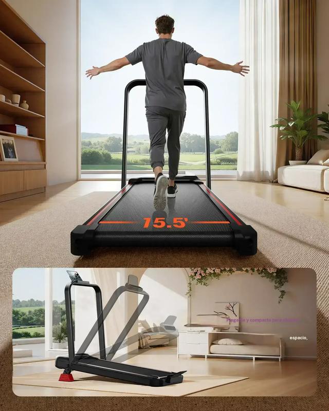 Cinta de correr plegable e inclinable, 6 en 1, motor con silencioso, carga máxima de 15% kg, 136