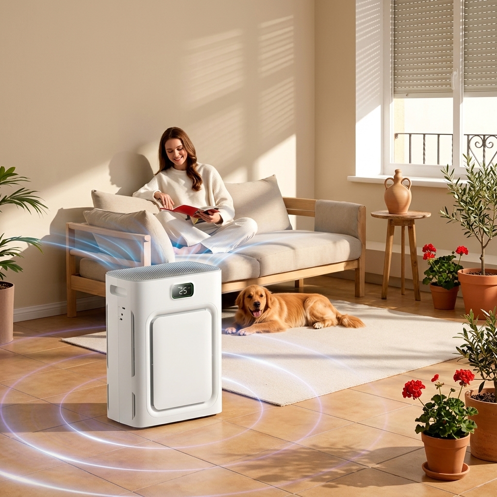 Purificador de Aire para Mascotas con Filtro HEPA H13, Elimina Pelo, Olores y Alérgenos