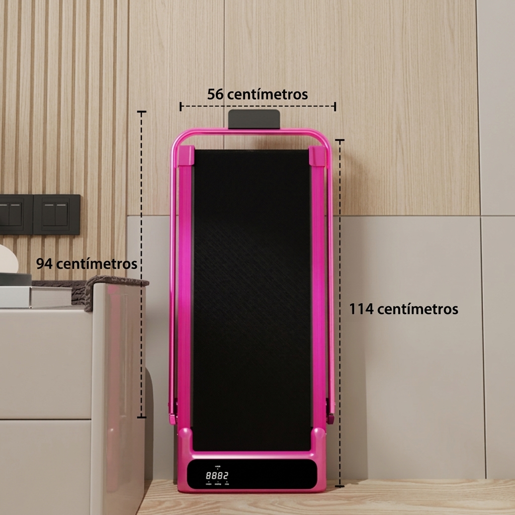 Cinta de correr plegable con inclinación ajustable y pasamanos, plataforma para caminar con motor silencioso, capacidad de carga de 150 kg (330 libras), control remoto y ruedas para fácil movilidad, sistema de doble amortiguación; equipo de gimnasio y ent