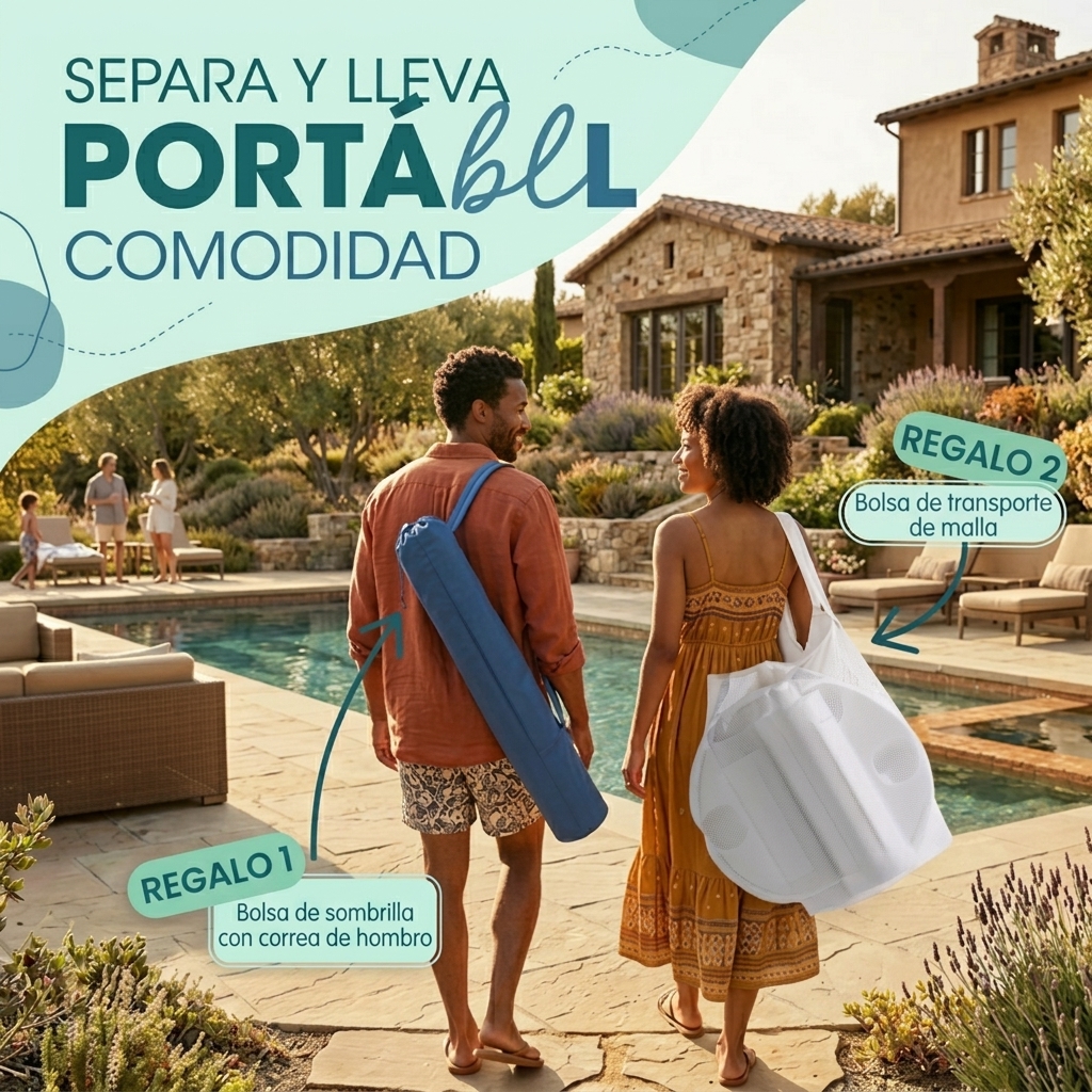 Sombrilla flotante para piscina con barra y base, sombrilla portátil para mesa de bar de piscina con portavasos y soporte para teléfono, sombra flotante para la piscina, incluye bolsa de transporte fácil, para el interior de la piscina, área de baño, casa