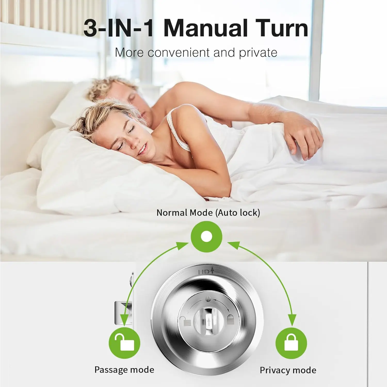 ¡2x1 Hoy!( 2Pac)⏰Cerradura inteligente para puerta EUERTE 3 en 1 con huella dactilar y control por aplicación