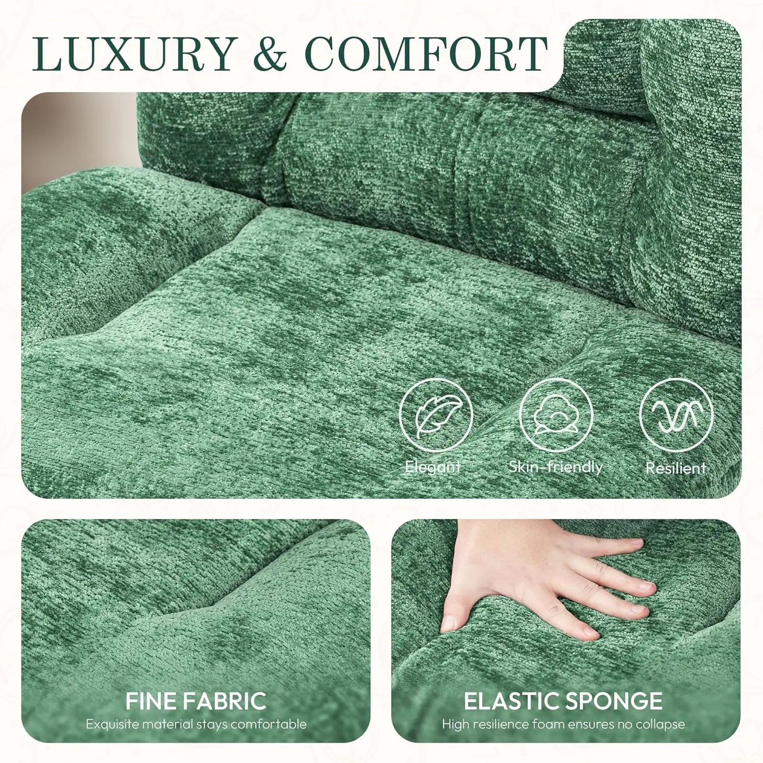 Envío gratis🌿Silla extra grande con diseño entrecruzado, ruedas y tapicería de primera calidad