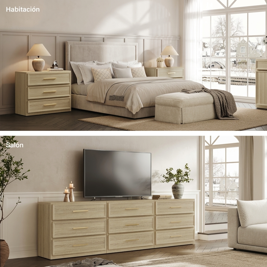 Mesita de noche extragrande, mesita de noche alta con 3 cajones, estilo moderno, tiradores dorados, adecuada para dormitorios, sofás, oficinas, residencias estudiantiles y decoración del hogar.