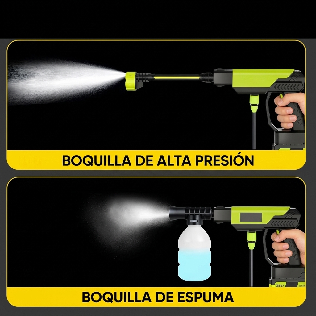 Kit combinado de lavado de autos inalámbrico de 21 V: incluye hidrolavadora de 1000 PSI y soplador de hojas turbo de 1000 G para lavado y secado de vehículos, así como limpieza de patios y jardines.