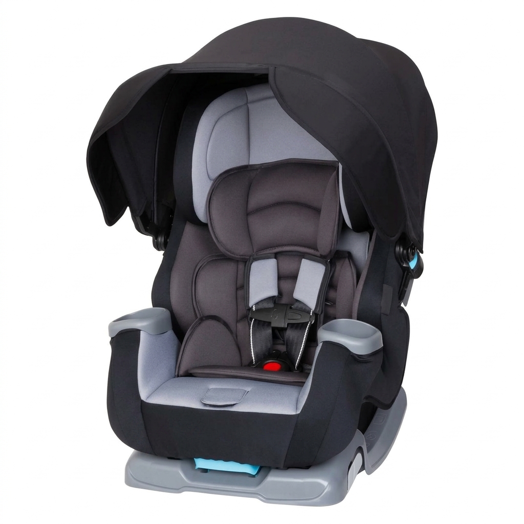 Silla de coche para bebé convertible ajustable 4 en 1 de alta gama con parasol integrado y protección contra impactos laterales.