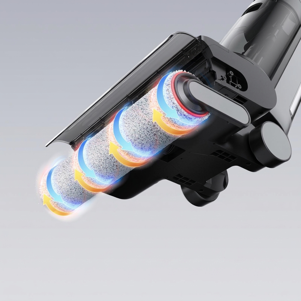 Aspiradora para sólidos y líquidos, aspiradora y fregona inalámbrica combinadas, con función de limpieza automática, limpiador de suelos inalámbrico apto para suelos duros, aspiradora para sólidos y líquidos con limpieza de bordes, temporada de regreso a 