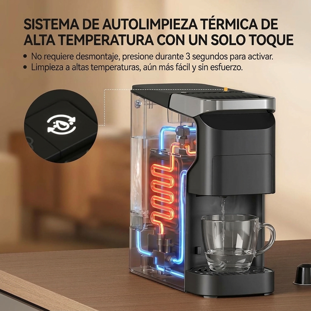 Cafetera Multicápsulas 3 en 1, Máquina de Café Compatible con Cápsula Nespresso, Dolce Gusto, ESE y Polvo, Depósito 920 mL, 20 bares de Presión, Autolimpieza y Precalentamiento, Negro Mate