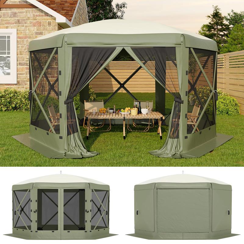 Carpa plegable hexagonal de 13 x 13 pies para exteriores
