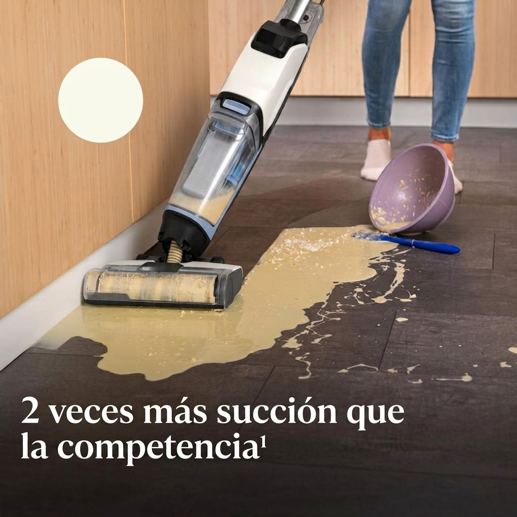 Limpiador de suelos multifuncional, aspira y friega en uno, limpiador de pelo de mascotas, apto para suelos duros, limpieza de zócalos sin huecos, con cable, 4111A