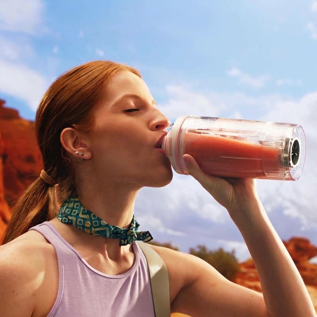 Batidora Portátil Inalámbrica para Batidos, 650 ml, para Smoothies, Bebidas Frías y Hielo, Tapa Antifugas, Sin BPA y Apta para Lavavajillas