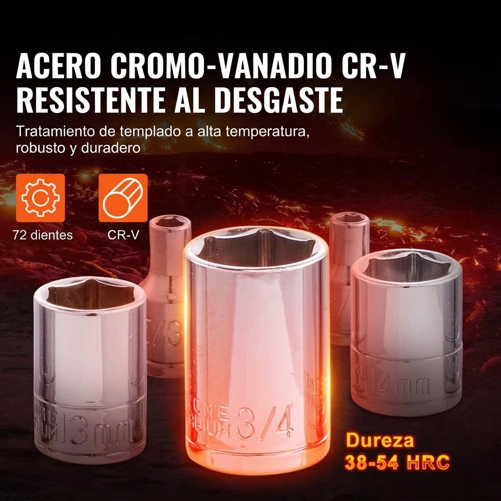 Envío gratis - Juego de herramientas y llaves de vaso para reparación de automóviles - Incluye 450 piezas (en medidas imperiales y métricas) de llaves de vaso profundas y estándar de 1/4", 3/8" y 1/2", con puntas, llaves hexagonales, llaves combinadas y d