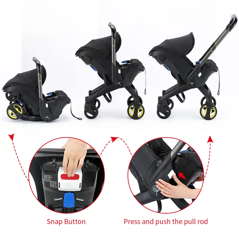 Cochecito plegable para bebé con bolso de regalo – Seguridad de 5 puntos