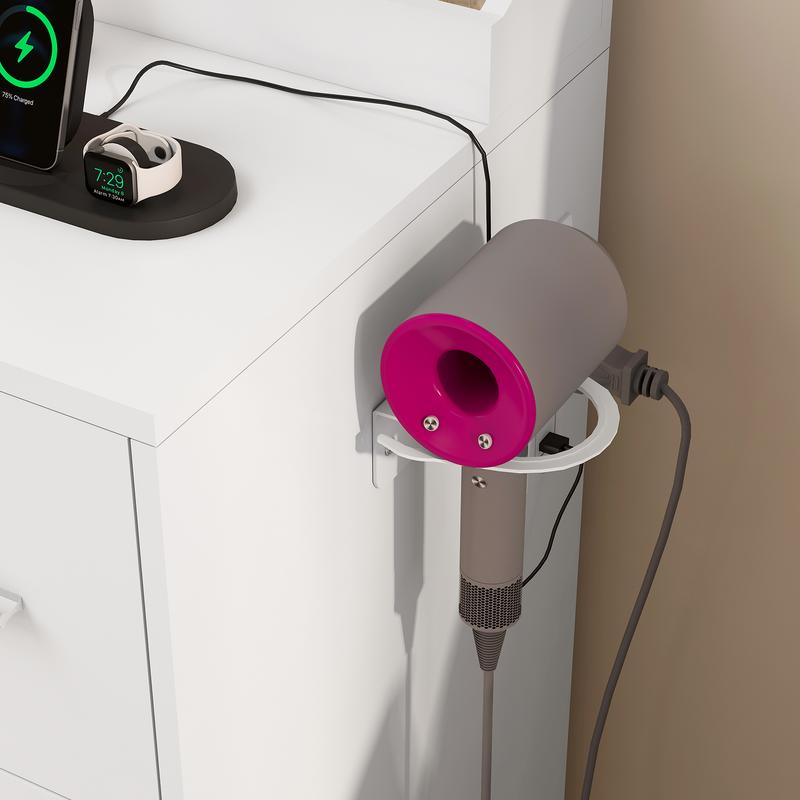 Moderno Tocadores de maquillaje con Espejo, 12 Luces LED Regulables, Tocador con Enchufes Eléctricos, 7 Cajones y 3 Bandejas de Maquillaje, Blanco