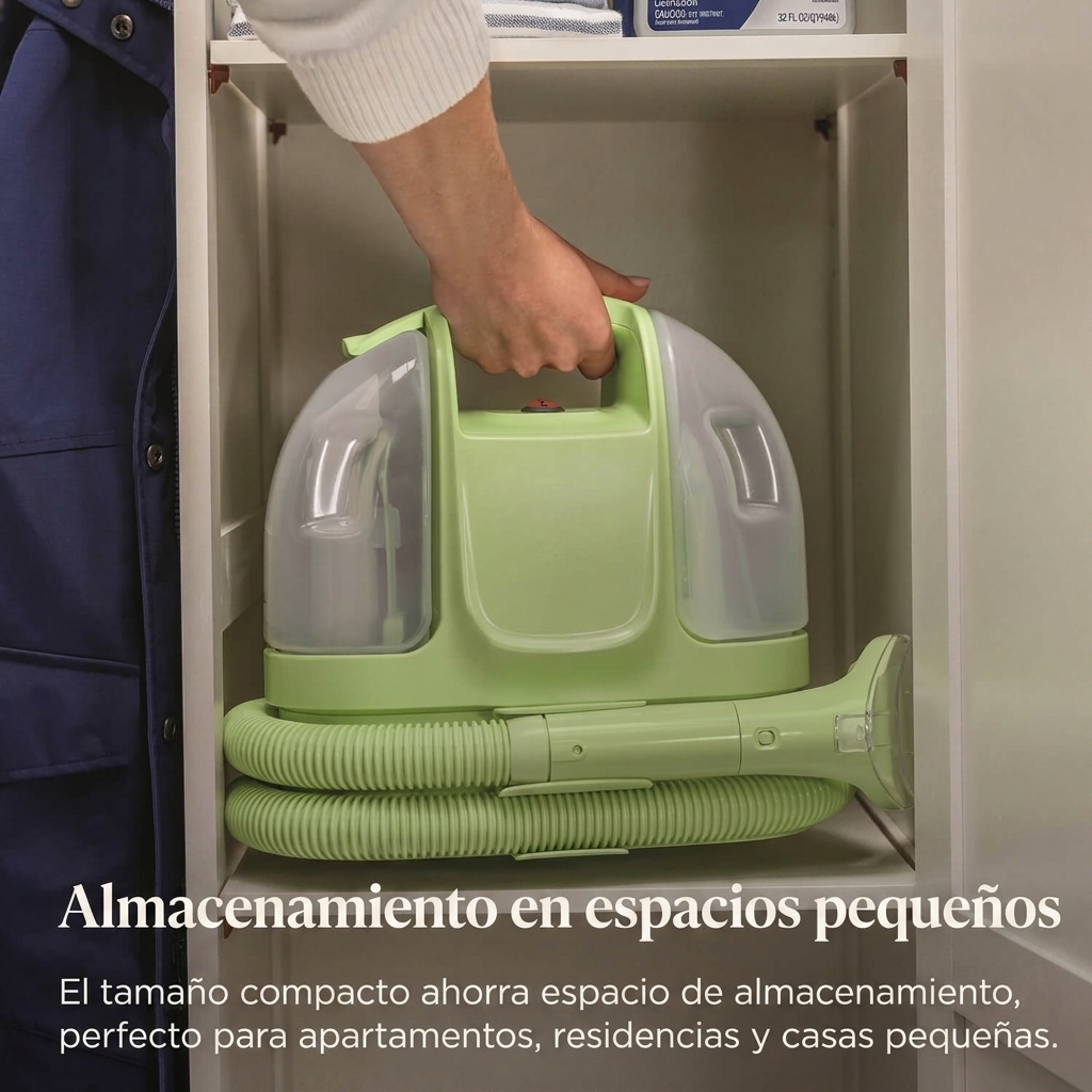 Limpiadora portátil multifuncional para alfombras, sofás y asientos de auto: compacta y potente