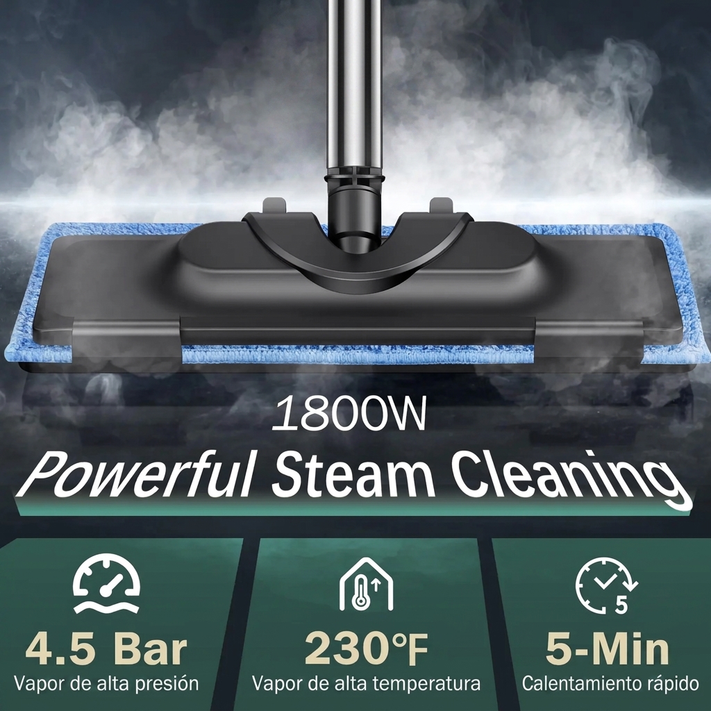 Limpiador a vapor de alta presiónde 1800 W - 28 accesorios