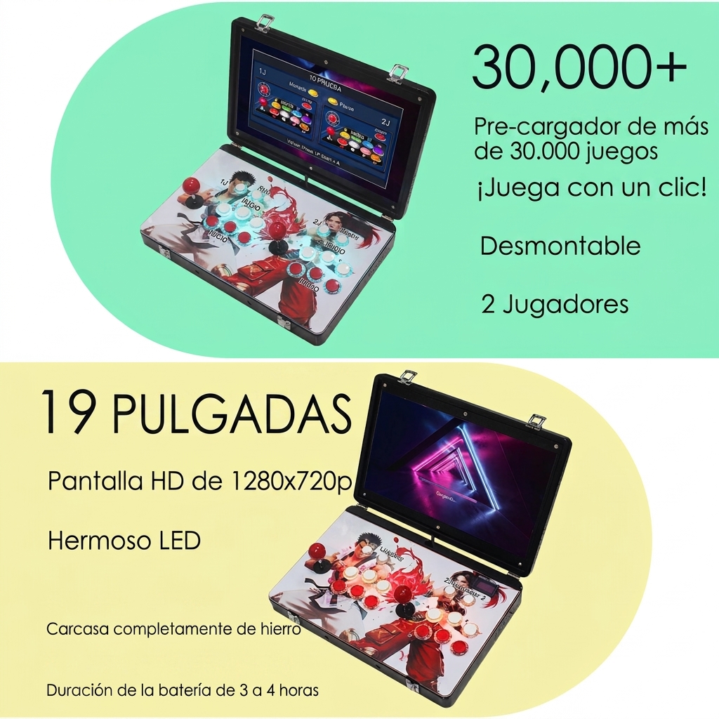 Consola de videojuegos arcade portátil 9800 en 1