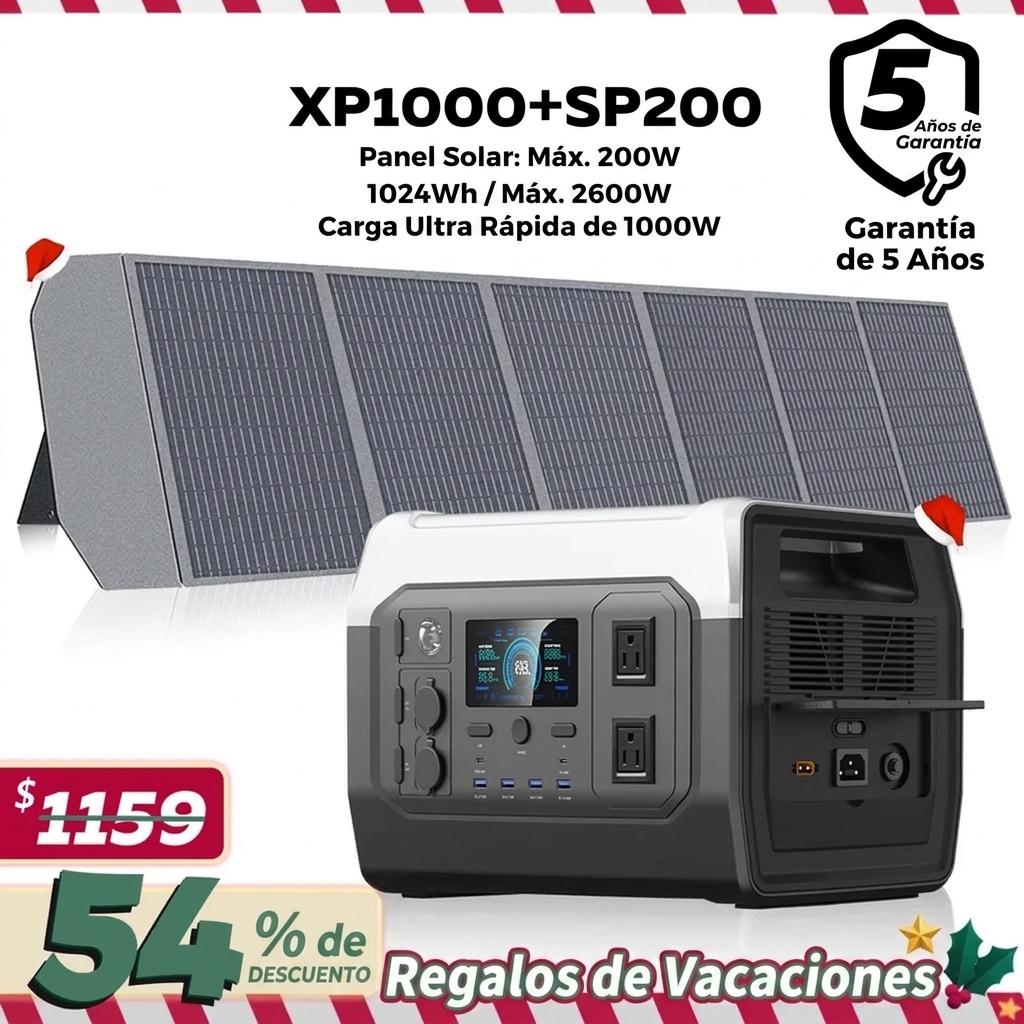 Panel solar portátil de 400 W: cargador de alta eficiencia