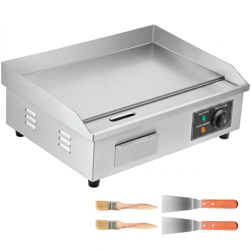 Plancha eléctrica de 21 pulgadas – Parrilla de acero inoxidable de 1750 W