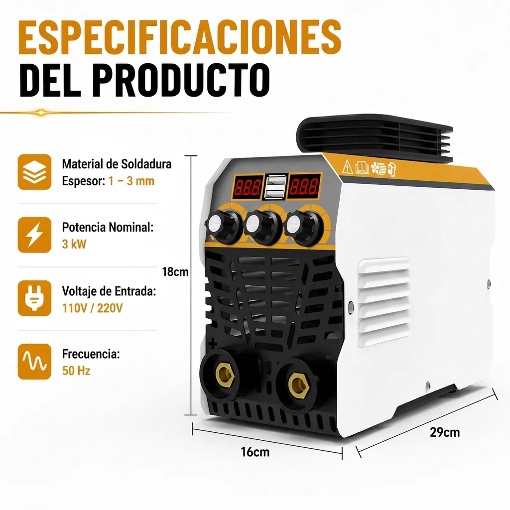 Máquina de soldar portátil - 110 V/220 V, 120 A