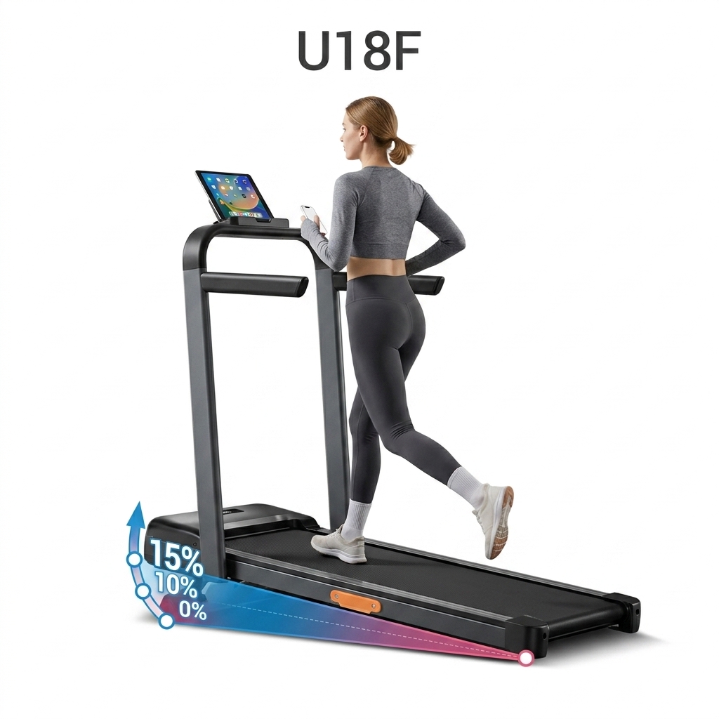 Cinta de correr plegable e inclinable, 6 en 1, motor con silencioso, carga máxima de 15% kg, 136