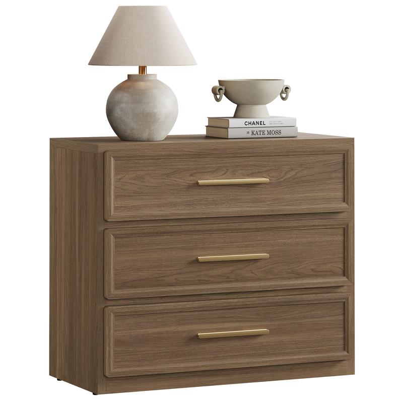 Mesita de noche extragrande, mesita de noche alta con 3 cajones, estilo moderno, tiradores dorados, adecuada para dormitorios, sofás, oficinas, residencias estudiantiles y decoración del hogar.