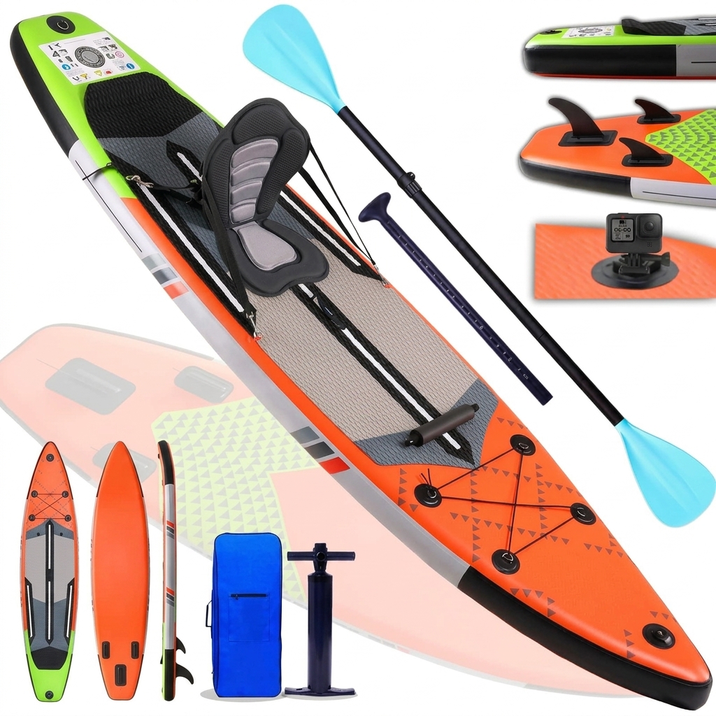 Tabla de paddle surf hinchable (SUP), set con accesorios completos, 330 x 76 x 15 cm, capacidad de carga hasta 150 kg