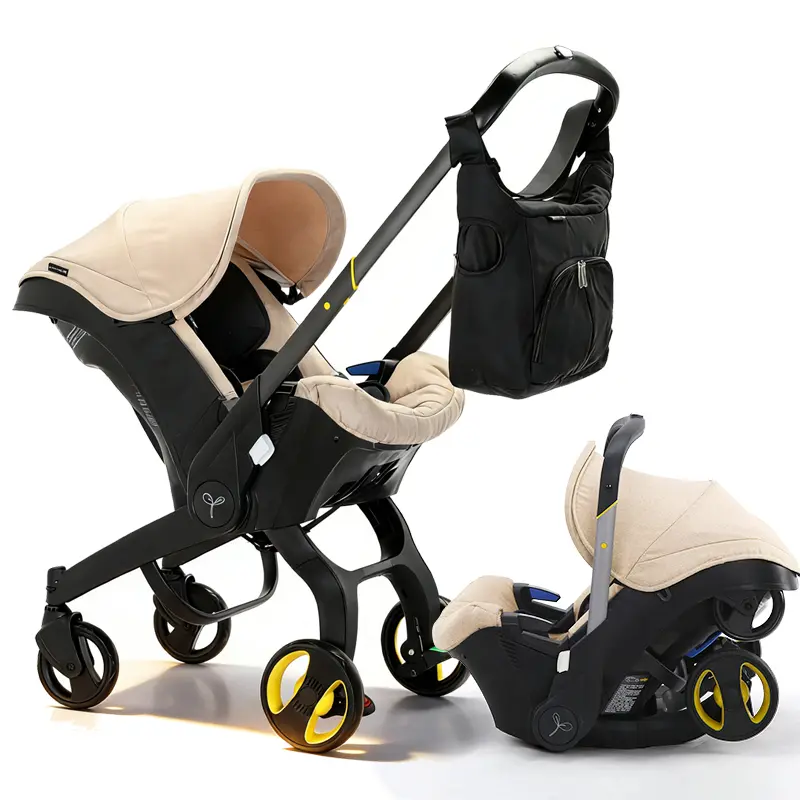 Cochecito plegable para bebé con bolso de regalo – Seguridad de 5 puntos