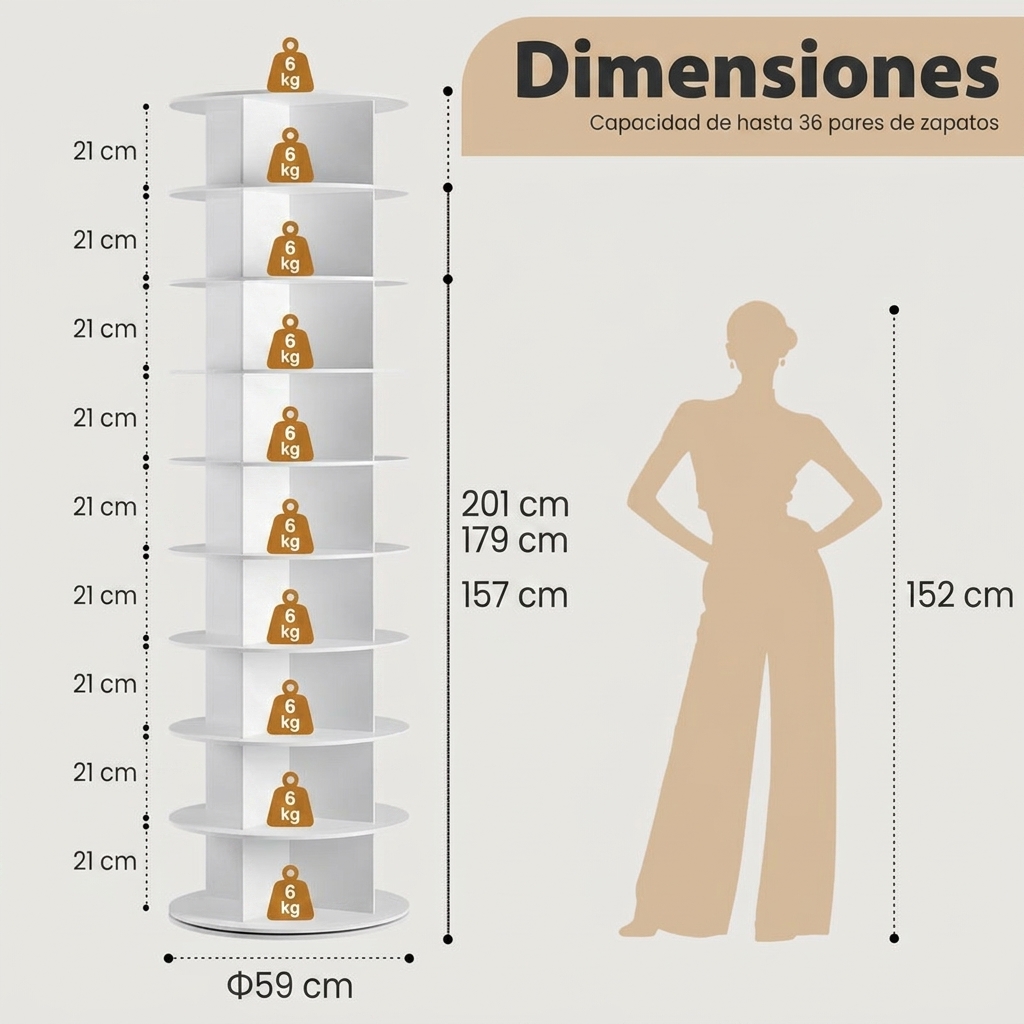 Torre zapatera giratoria, expositor de zapatos giratorio, estante de almacenamiento de zapatos giratorio de 360°, armario zapatero giratorio vertical para bolsos