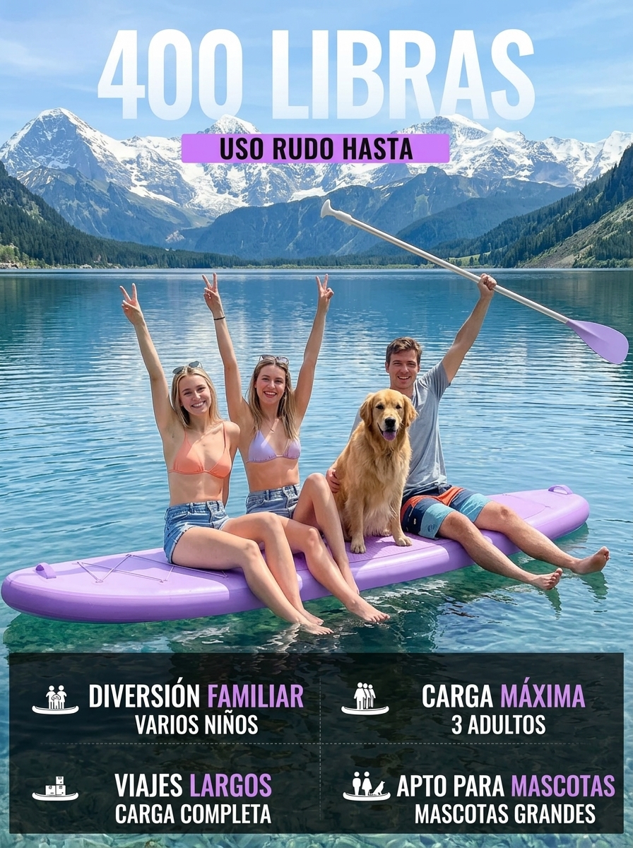 Tabla de paddle surf con todo el equipo incluido, tabla inflable para principiantes y familias, 323 x 83 x 15 cm, tabla SUP estable, capacidad de carga hasta 200 kg, cubierta de EVA antideslizante para adultos