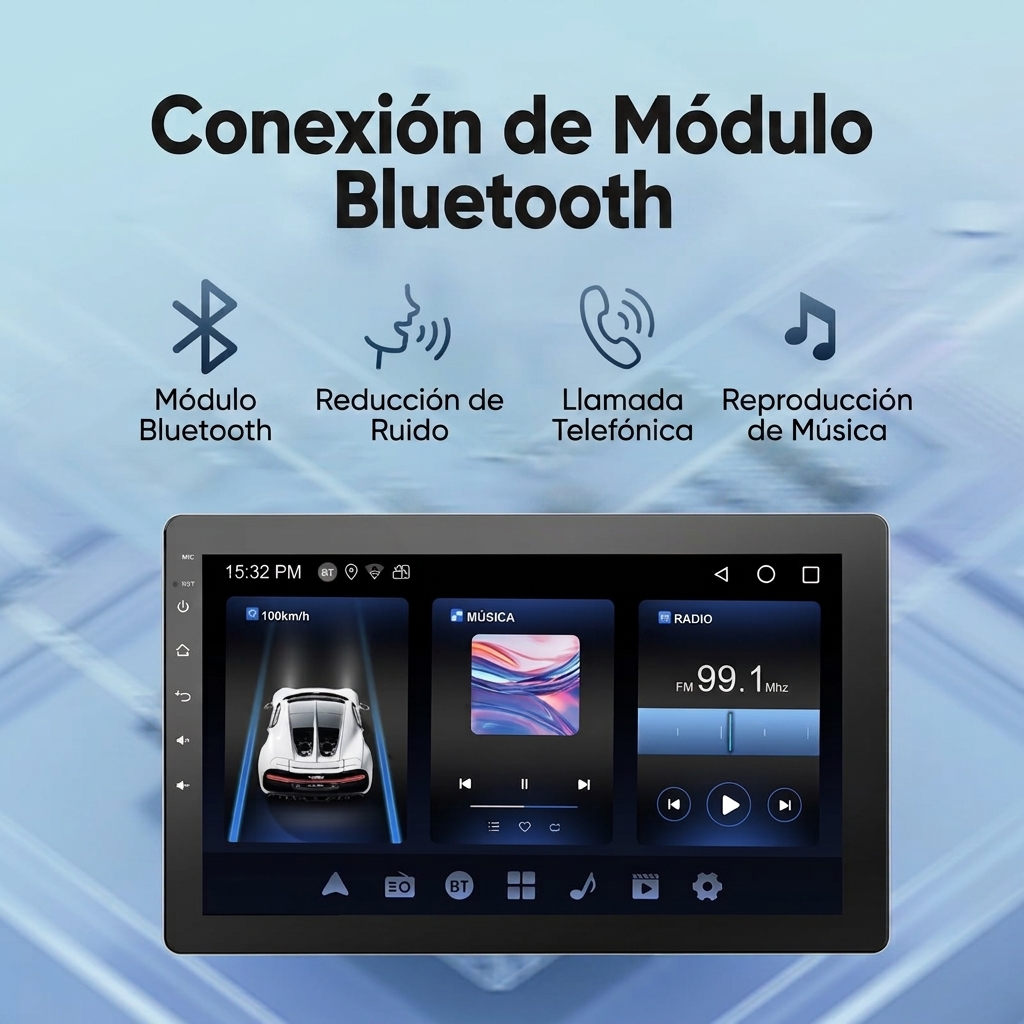 Pantalla táctil giratoria de 10,1 inch para coche, estéreo Single DIN, Android 13, Apple CarPlay/Android Auto inalámbricos, CPU de 4 núcleos, 2 GB de RAM y 32 GB de almacenaje, navegación GPS, sonido Hi‑Fi, Bluetooth 4.2, cámara trasera AHD 720p