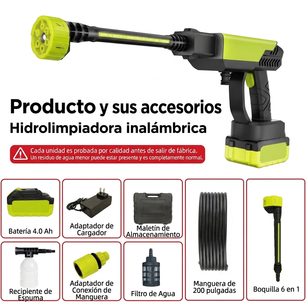 Kit combinado de lavado de autos inalámbrico de 21 V: incluye hidrolavadora de 1000 PSI y soplador de hojas turbo de 1000 G para lavado y secado de vehículos, así como limpieza de patios y jardines.