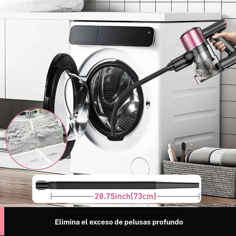 Aspiradora sin cable, recargable e inalámbrica, potente succión, ligero, pantalla LED, 3 modos de succión, batería desmontable, para suelos duros, alfombras y pelo de mascotas
