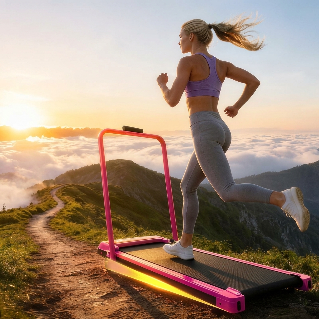 Cinta de correr plegable con inclinación ajustable y pasamanos, plataforma para caminar con motor silencioso, capacidad de carga de 150 kg (330 libras), control remoto y ruedas para fácil movilidad, sistema de doble amortiguación; equipo de gimnasio y ent