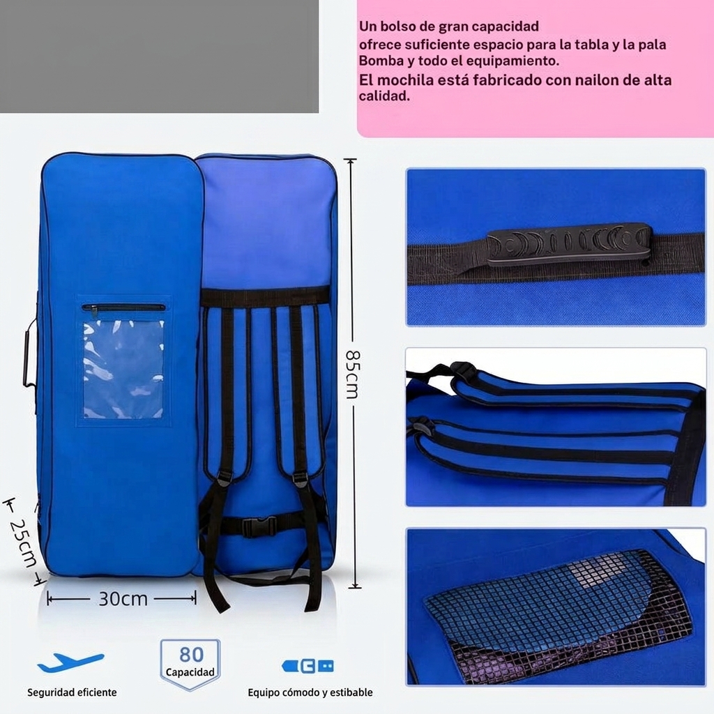 Tabla de paddle surf hinchable (SUP), set con accesorios completos, 330 x 76 x 15 cm, capacidad de carga hasta 150 kg