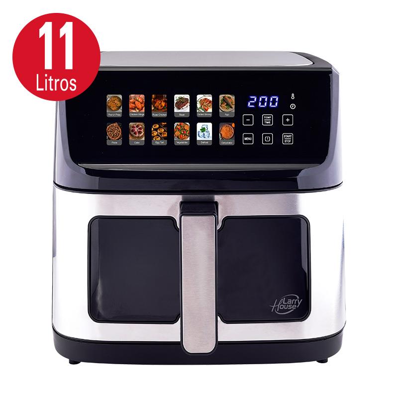 Freidora de Aire Sin Aceite 11L Gran Capacidad, Ventana Transparente, 12 Menús Preprogramados, Circulación Aire 360°, Pantalla Táctil Digital para Cocina Familiar