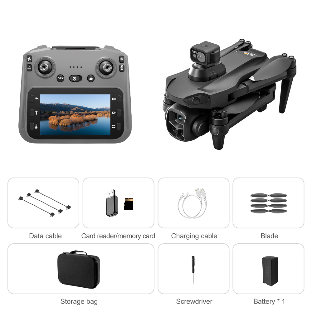 Drone GPS con telecomando con schermo