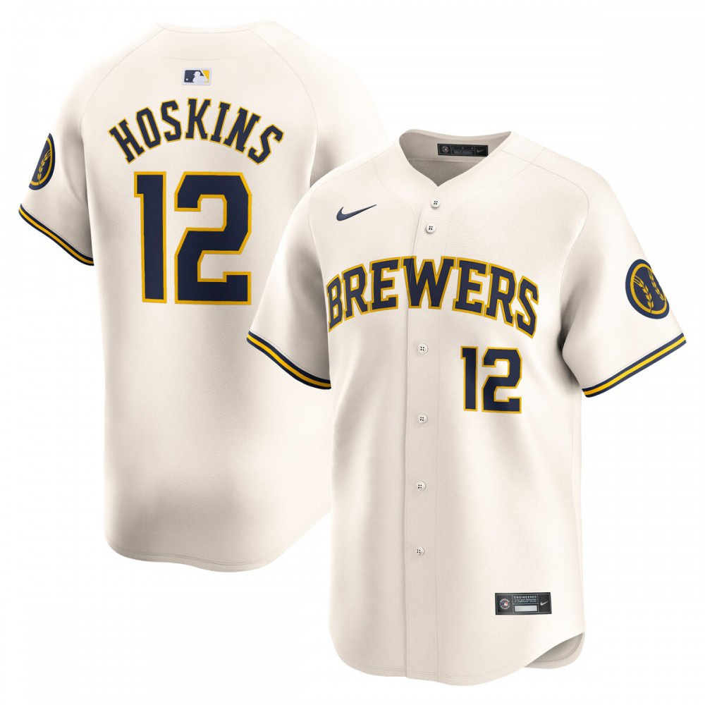 Men's Milwaukee Brewers Cream Limited Jersey