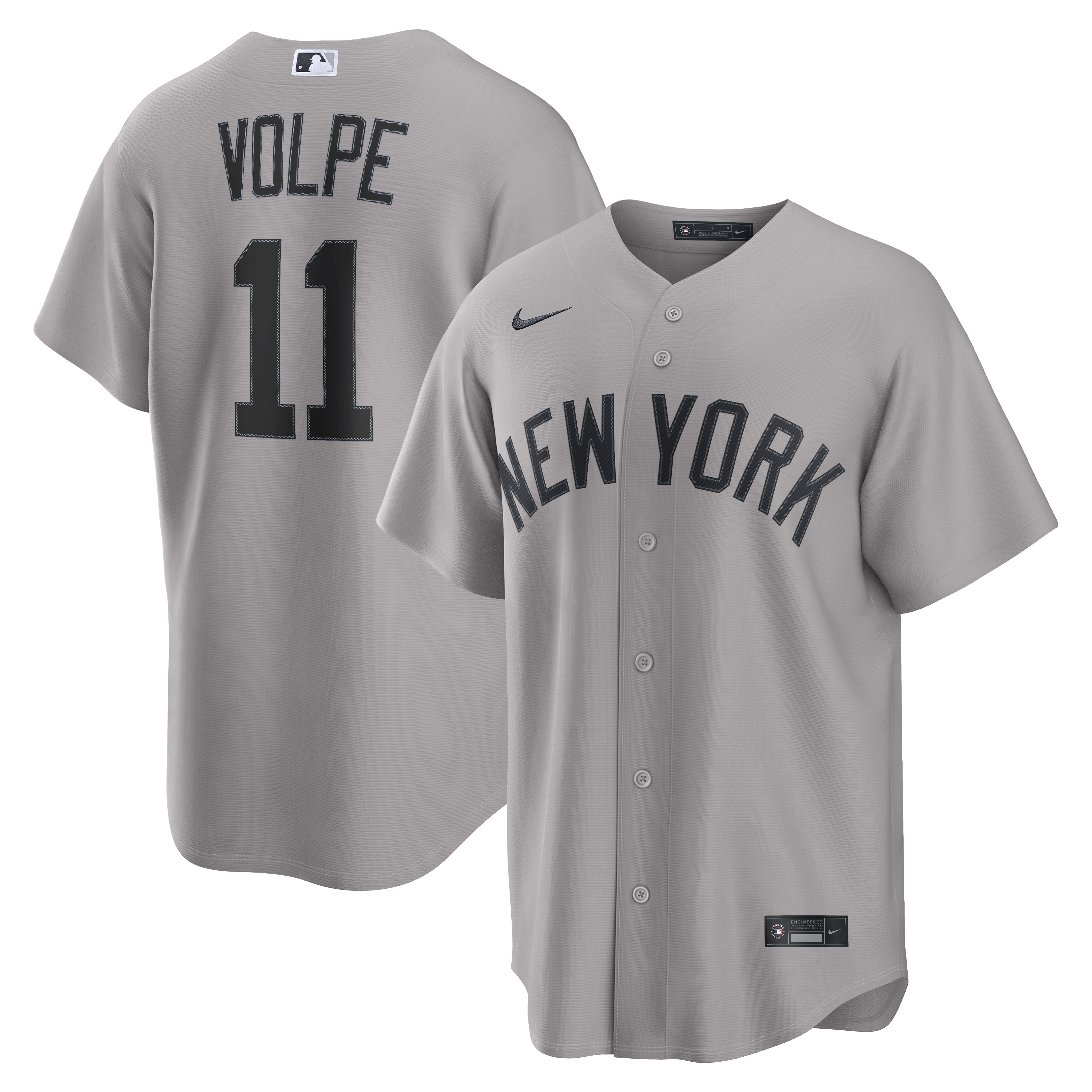 Men's New York Yankees Gray Replica Jersey