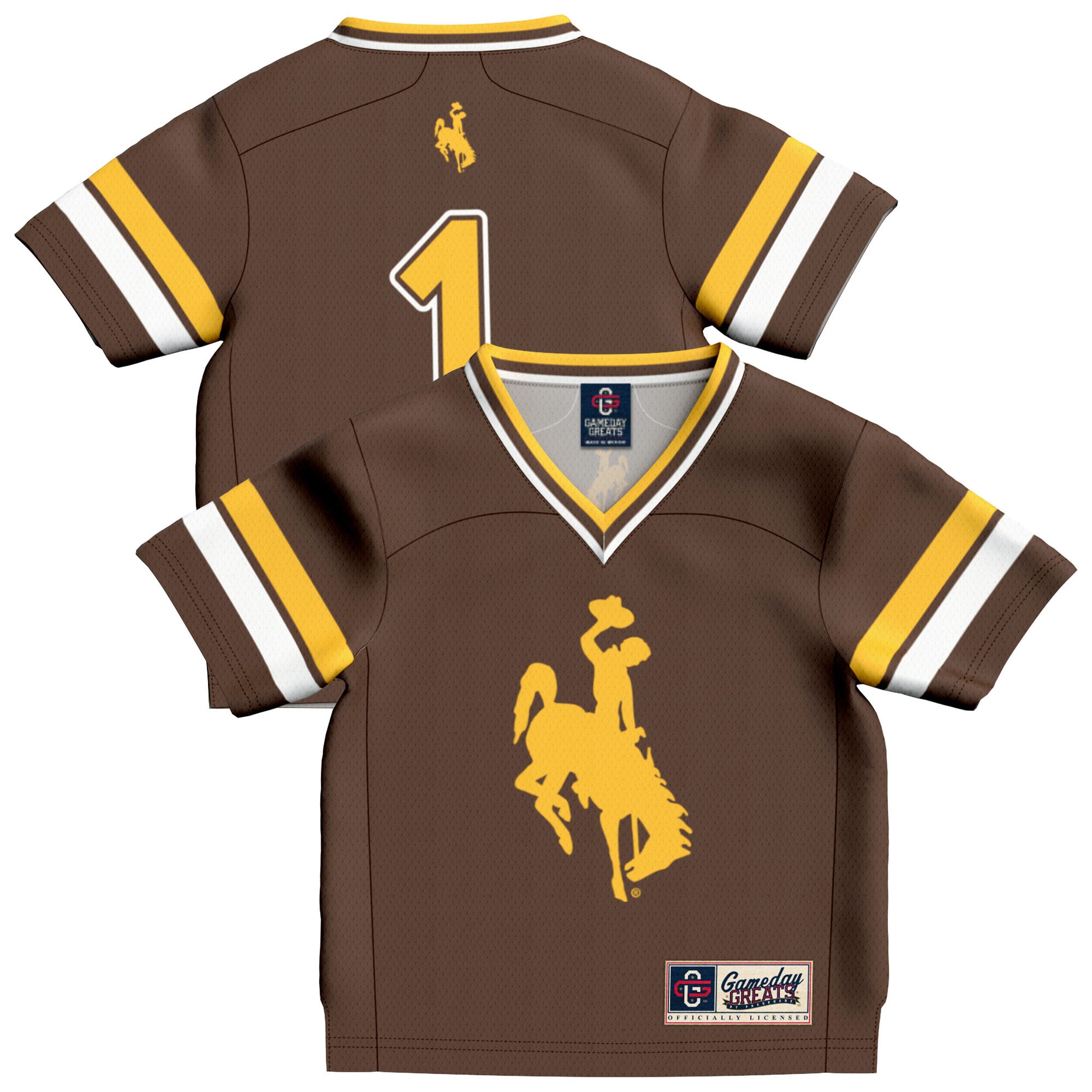 Kids' Wyoming Cowboys Brown Fashion Jersey