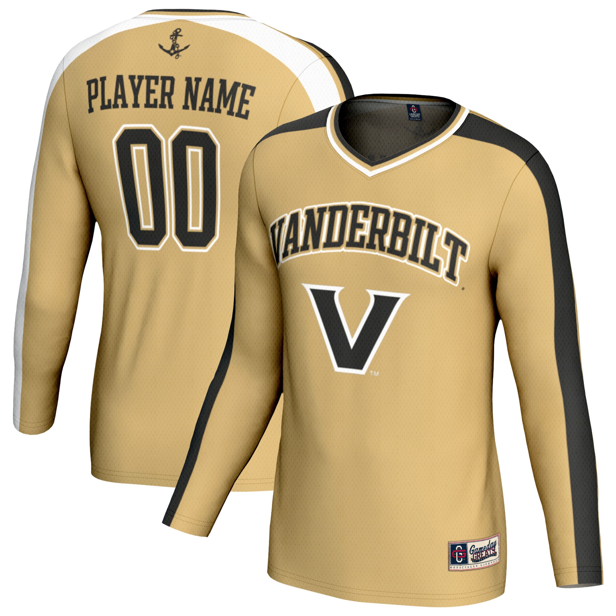 Kids' Vanderbilt Commodores Gold Player Jersey
