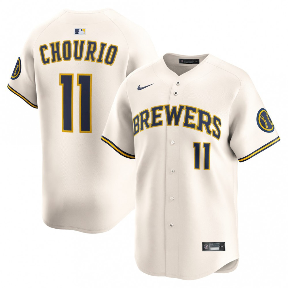 Men's Milwaukee Brewers Cream Limited Jersey