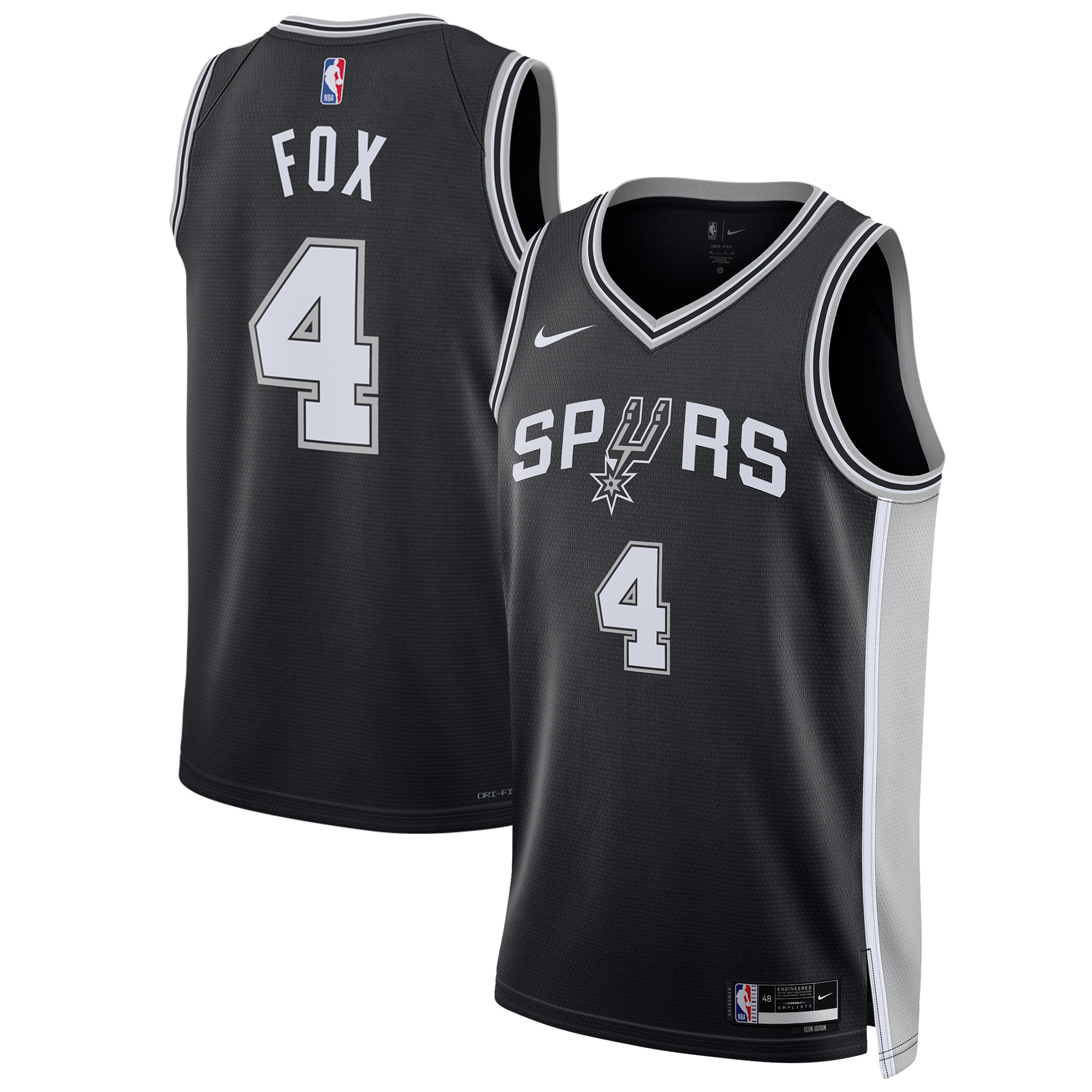 Men's San Antonio Spurs Black Icon Player Jersey