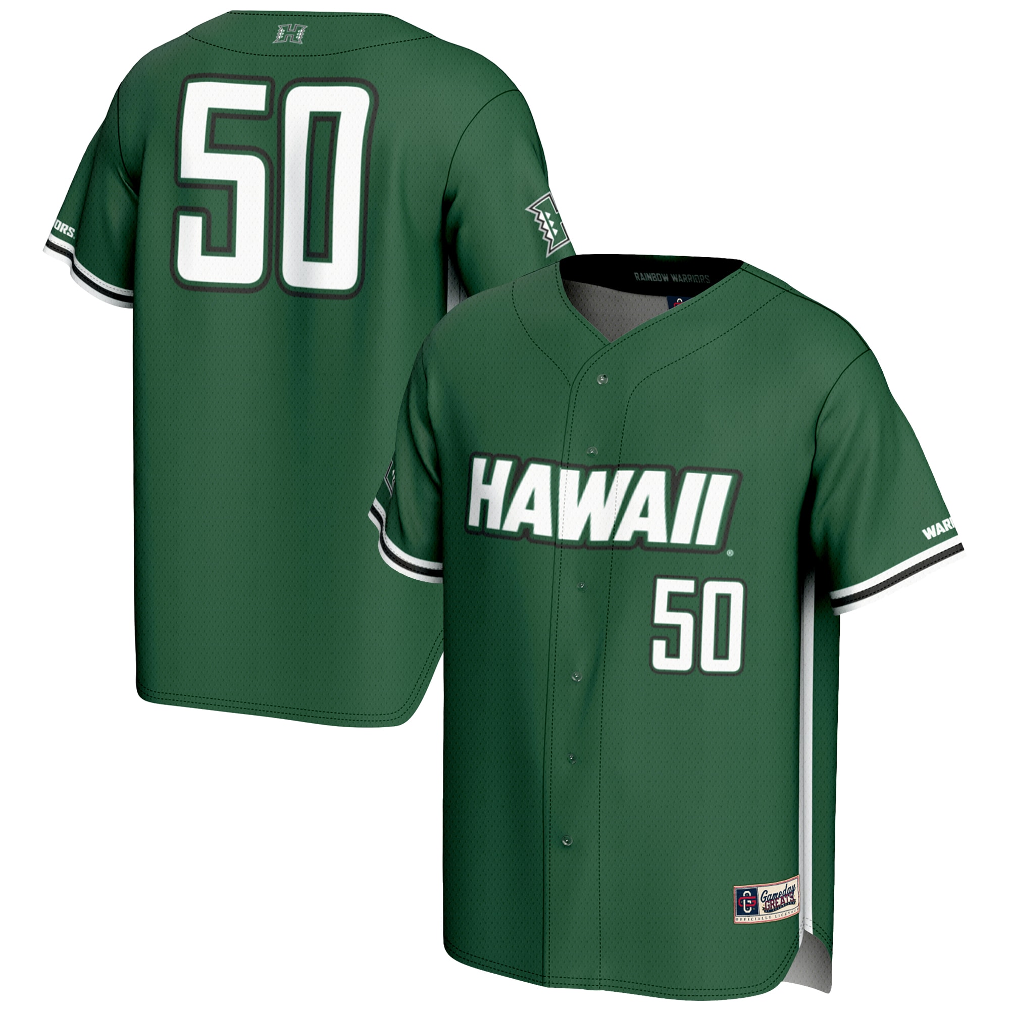 Men's Hawaii Rainbow Warriors Green Jersey