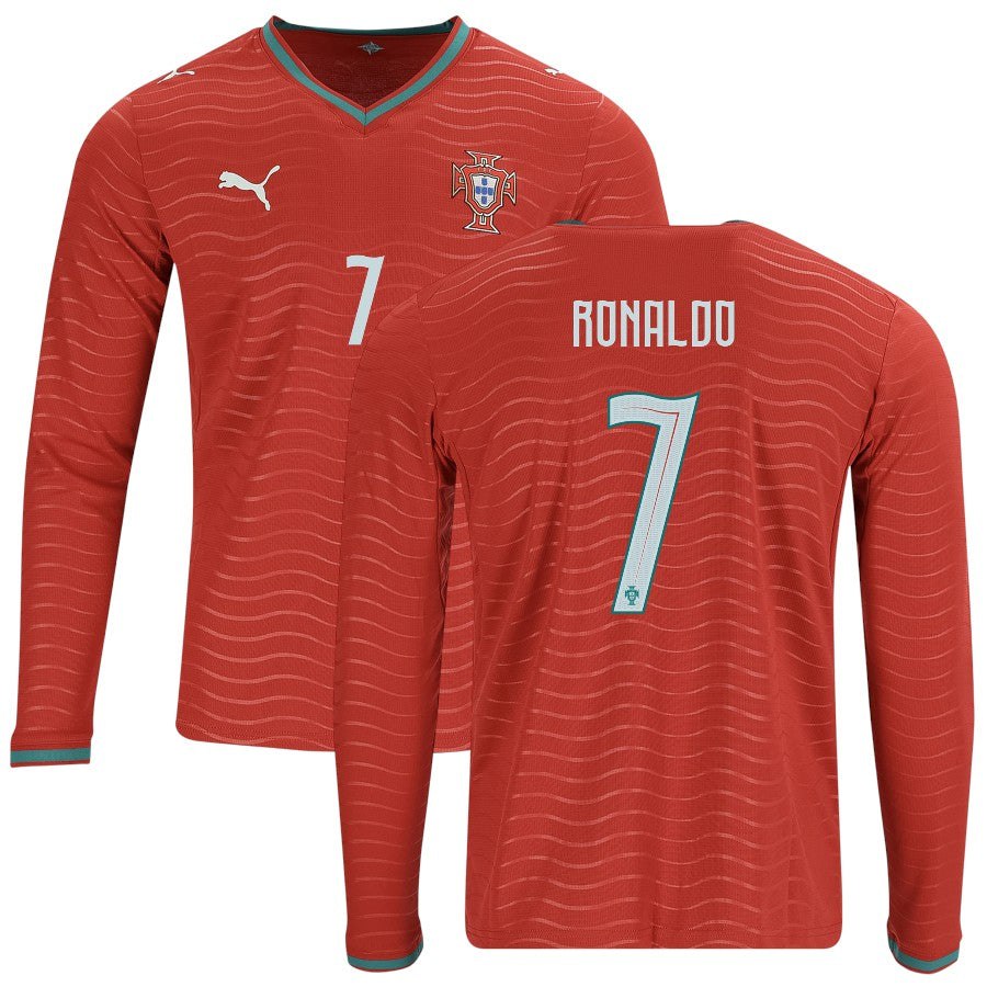 Men's Portugal 2026/27 Home Long Sleeve Jersey