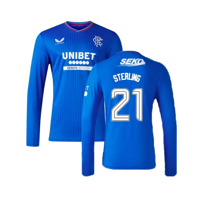 Men's Rangers 2023/24 Home Long Sleeve Jersey