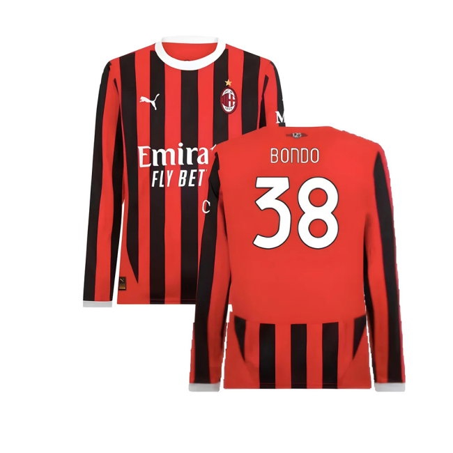 Women's AC Milan 2024/25 Home Long Sleeve Jersey